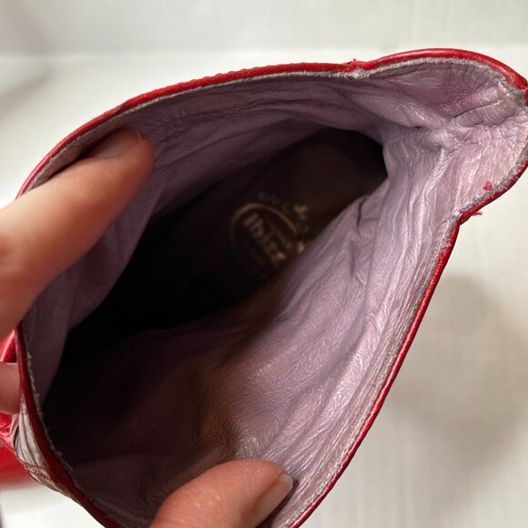 Jeffrey Campbell Knife Ankle Boots Size 6 Red Leather Western Snakeskin Bootie - Picture 11 of 16